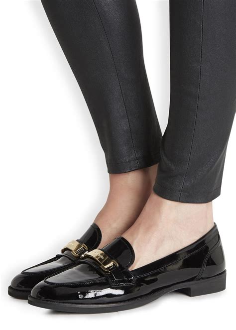 michael kors patent leather loafers for women|Michael Kors shoes women flats.